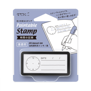 Midori Paintable Stamp Pre-inked Half Size Keep Track of Time